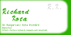 richard kota business card